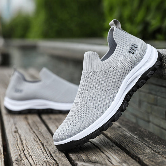 Damen Bequeme und atmungsaktive Slip-On Sportschuhe mit rutschfester Sohle EB