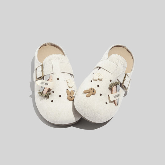 Damen Clogs mit floralem Dekor und verstellbarem Riemen EB