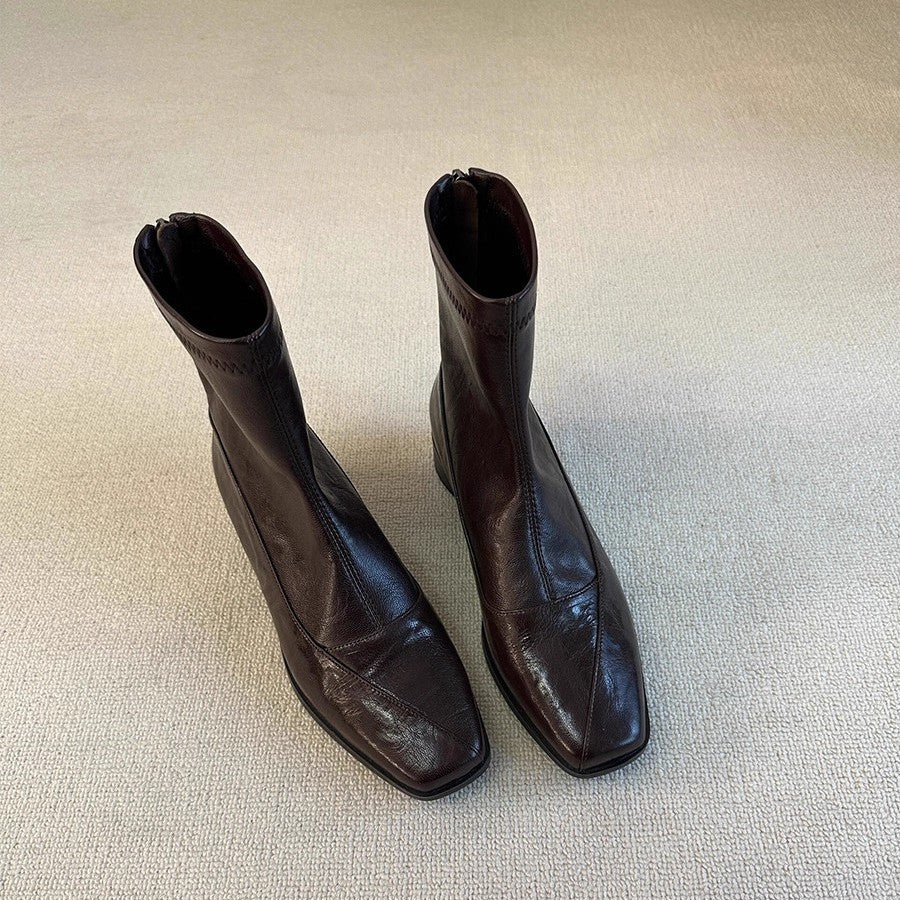 Damen elegante Chelsea Boots mit spitzem Fußteil EB