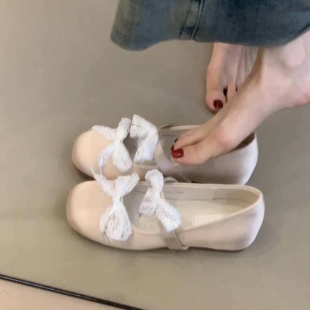 Damen Ballerinas mit decorativen Schleifen und komfortabler Innensohle EB
