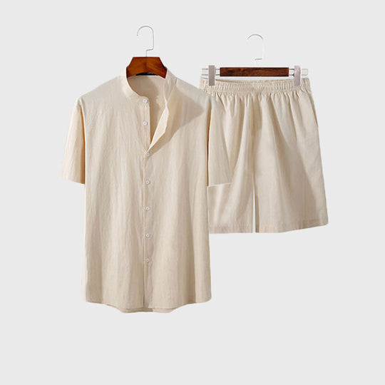 Herren lässiges Kurzarmhemd und Shorts Set EB