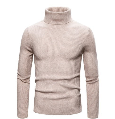 Herren Rollkragenpullover aus feinem Rippstrickmaterial EB