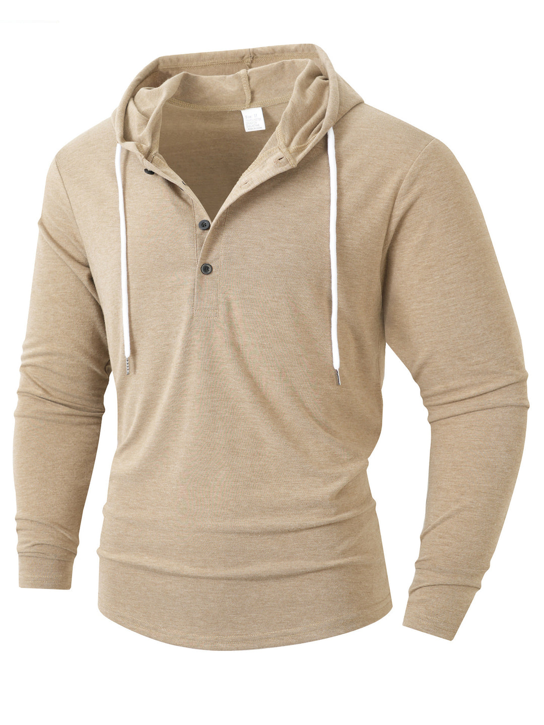 Herren Kapuzenshirt mit modernem Knopfverschluss und atmungsaktivem Stoff EB