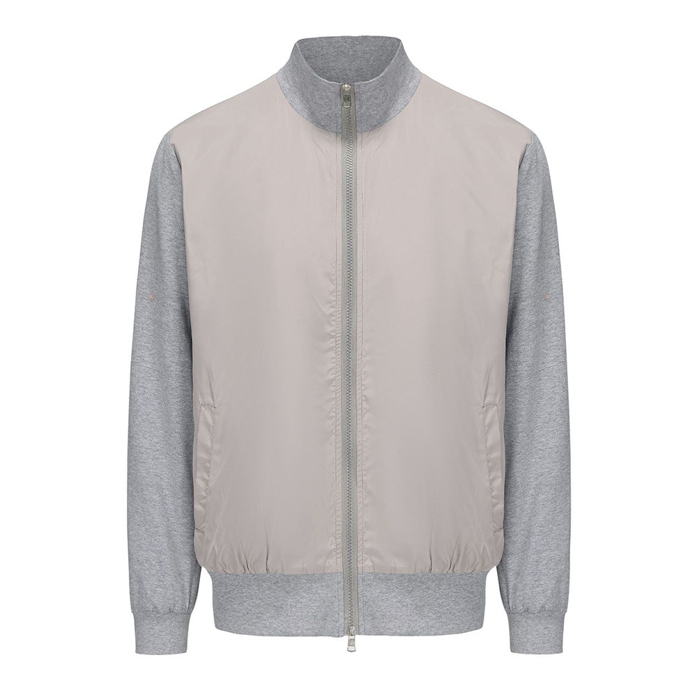 Herren sportliche Übergangsjacke mit modernem Stehkragen und elastischen Bündchen EB