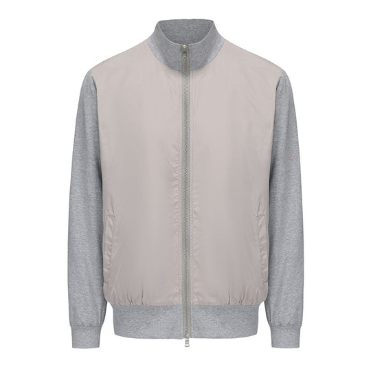 Herren sportliche Übergangsjacke mit modernem Stehkragen und elastischen Bündchen EB