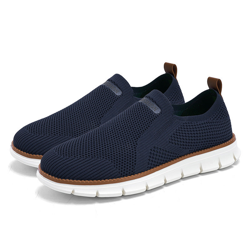 Damen Leichte Slip-On Sneakers aus atmungsaktivem Strickmaterial EB