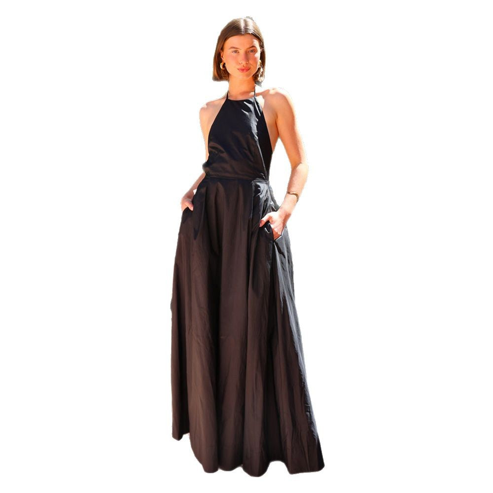 Damen Maxirock mit elegantem Wickelstil und tiefem Rückenausschnitt EB