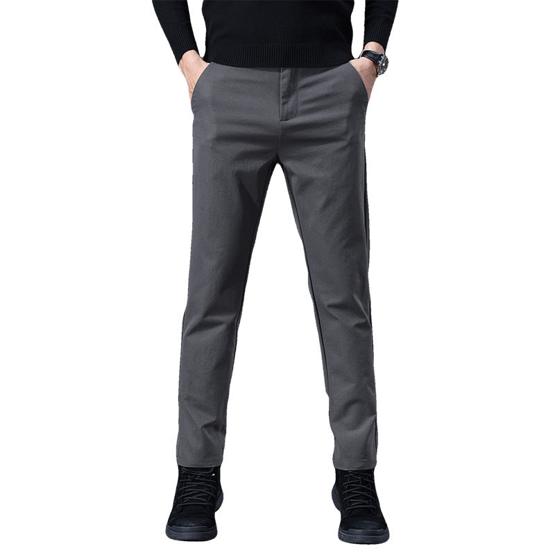 Herren entspannte Slim-Fit Hose mit praktischen Eingrifftaschen EB