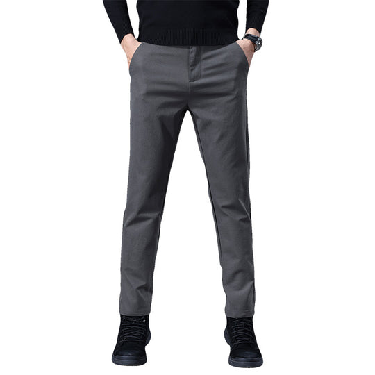 Herren entspannte Slim-Fit Hose mit praktischen Eingrifftaschen EB