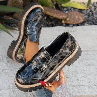 Damen Modische Loafers mit komfortablem Plateau und eleganter Sohle EB