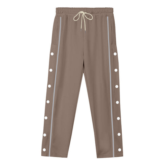 Unisex nan leichte Sport-Trainingshose mit Druckknopfleiste und elastischem Kordelbund EB