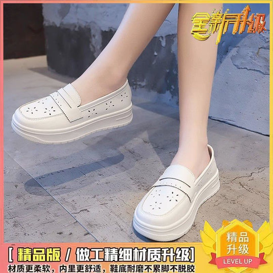 Damen Komfortable Slip-On Sneakers mit atmungsaktiver Oberflächenstruktur EB