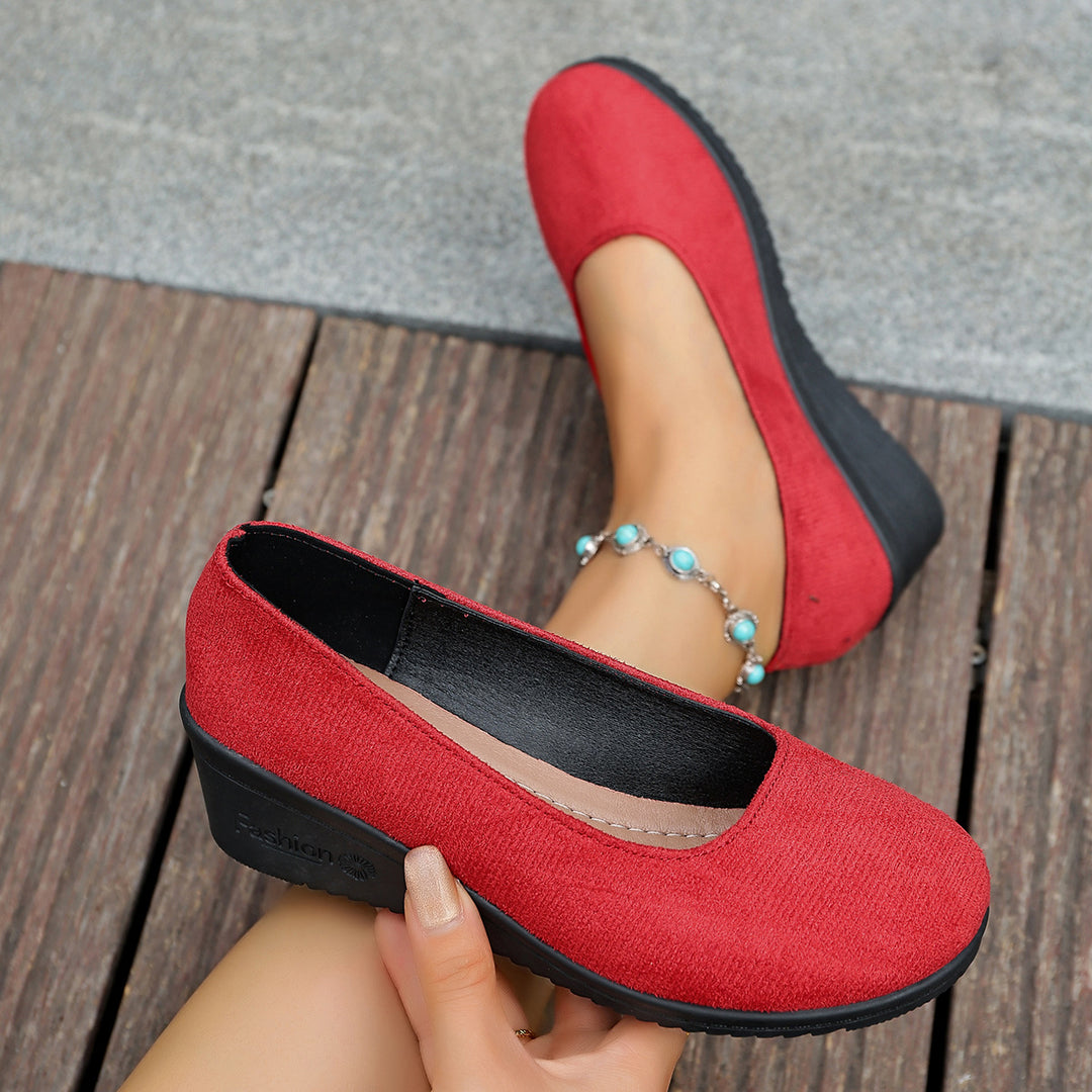 Damen Wedge-Pantoletten mit elegantem Obermaterial und rutschfester Sohle EB
