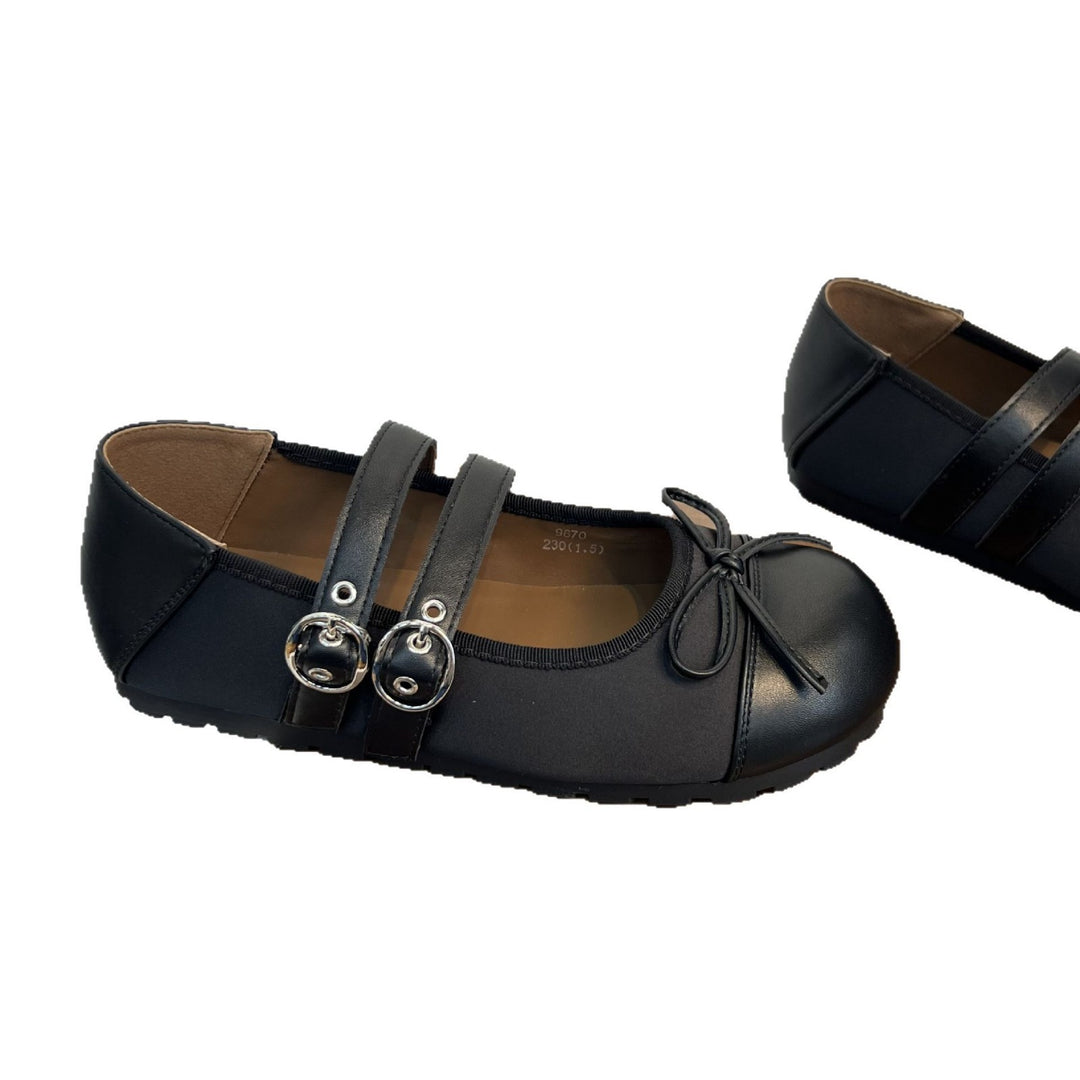 Damen Ballerinas mit dekorativem Riemen und komfortablem Fußbett EB
