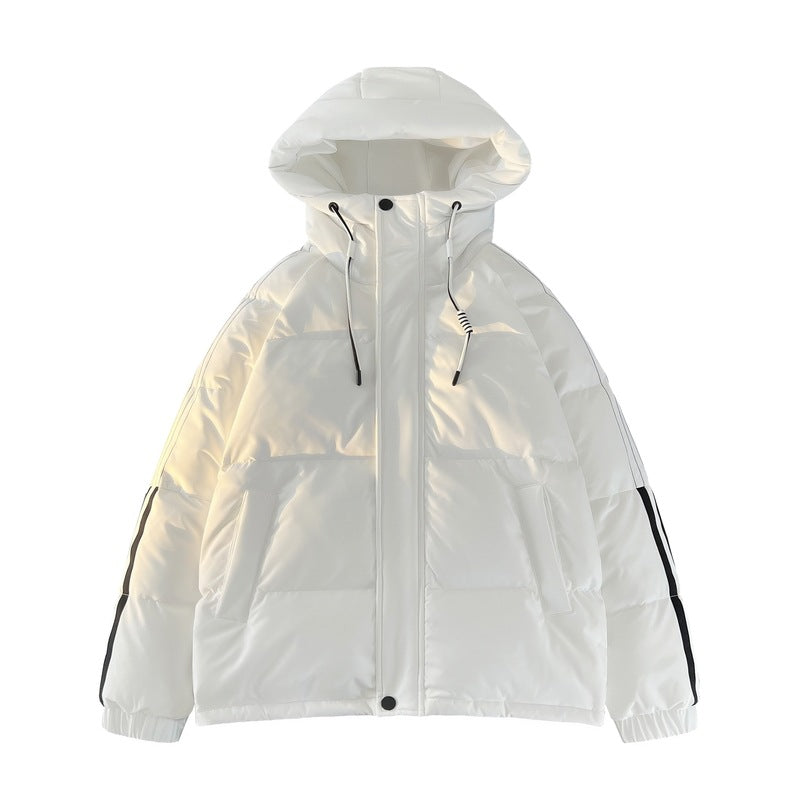 Damen urbane Pufferjacke mit Kapuze und elastischen Bündchen EB
