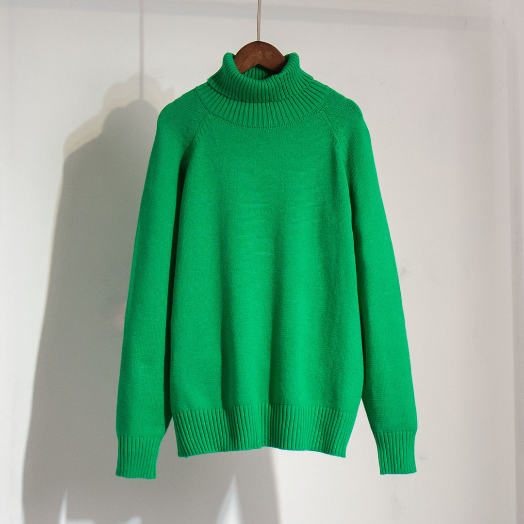 Damen Feinstrickpullover mit hohem Kragen EB