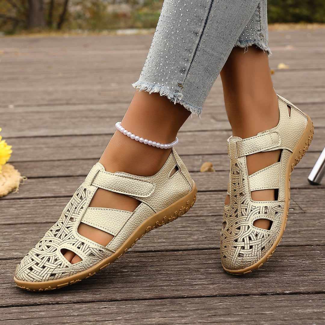 Damen Freizeit-Schuhe mit atmungsaktivem Design und verstellbarem Klettverschluss EB