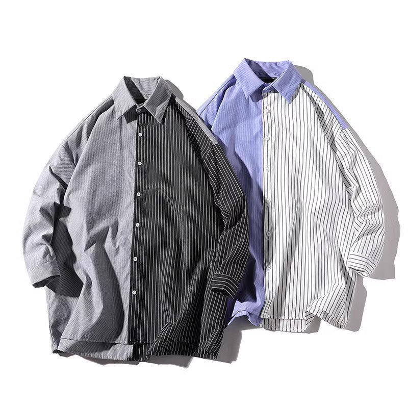 Herren Trendy Hemd mit asymmetrischem Design und urbanem Chic EB