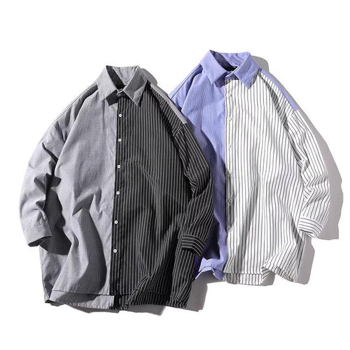 Herren Trendy Hemd mit asymmetrischem Design und urbanem Chic EB
