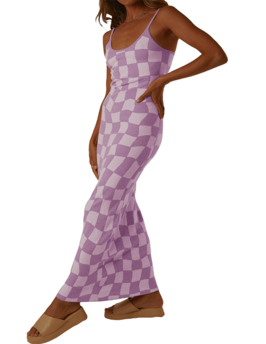 Damen Designer-Midi-Kleid mit stilvollem Grafikmuster EB