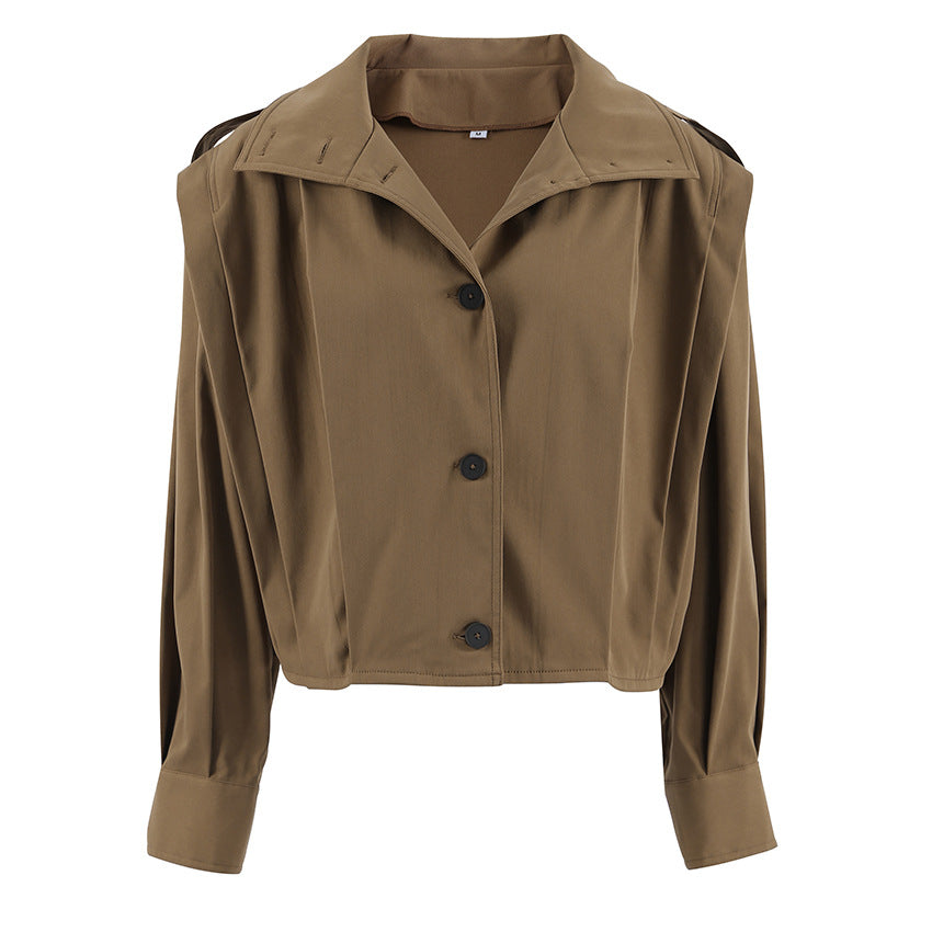 Damen Oversized Utility-Jacke mit strukturiertem Design und praktischen Taschen EB