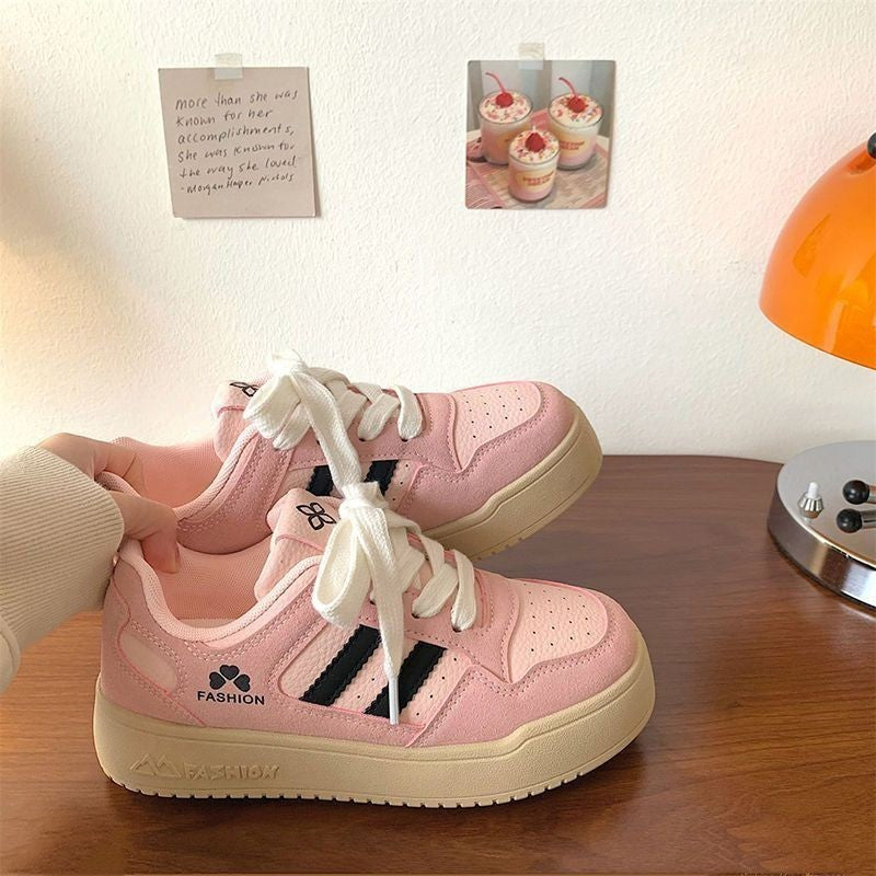 Damen Freizeit Sneakers mit gepolsterter Laufsohle und modischer Oberflächenstruktur EB