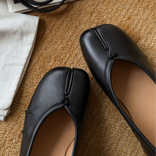 Damen Elegante und bequeme Ballerinas aus hochwertigem Leder EB