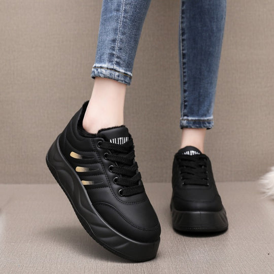 Damen sportliche Sneaker mit rutschfestem Profil und wärmendem Innenfutter EB