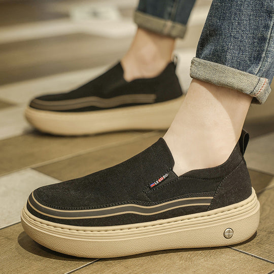 Damen Bequeme Slip-On Schuhe mit elastischen Einsätzen EB