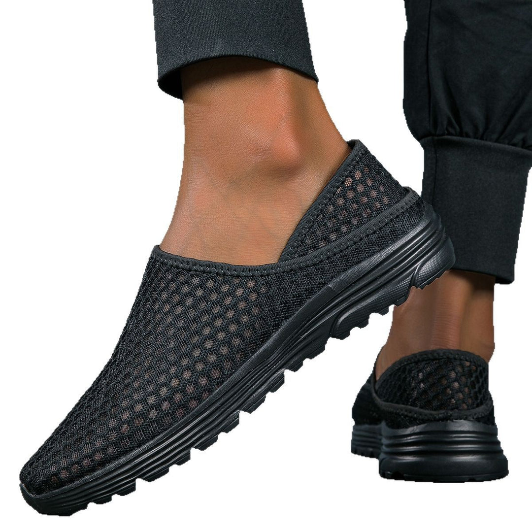 Damen nan luftige Schlupfsneaker mit Honigwaben-Strickoberteil und gedämpfter Komfortsohle EB