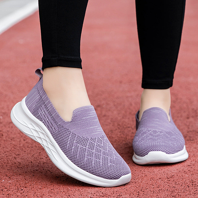 Damen Leichte Slip-On Freizeitschuhe mit atmungsaktivem Obermaterial EB