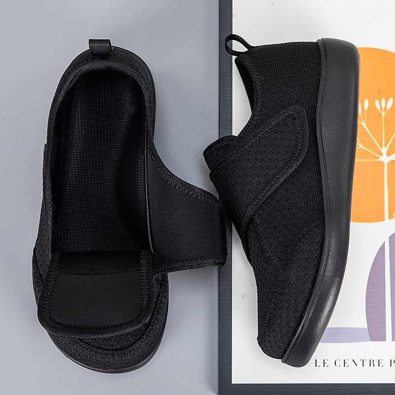 Damen Sportliche Klett-Schuhe mit atmungsaktivem Netzgewebe EB
