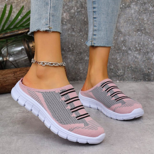 Damen bequeme Slipper mit innovativem Strickdesign EB