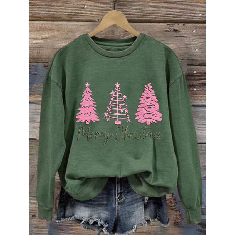 Damen gemütlicher Christmas Sweatshirt mit festlichem Print EB