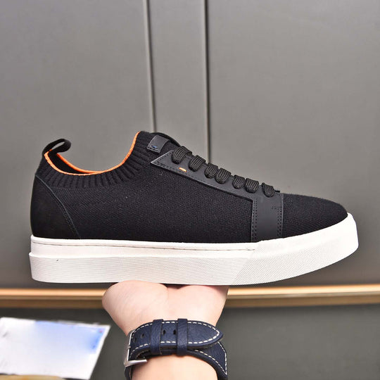 Damen sportliche Sneaker mit elastischem Strick-Obermaterial und rutschfester Sohle EB