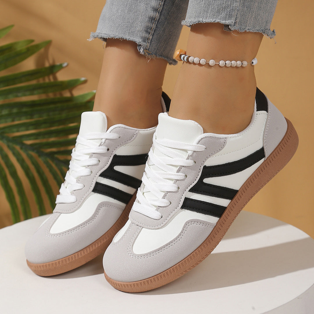 Damen Retro-Sneaker mit Gumsohle und gepolsterter Innensohle EB