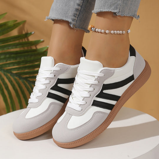 Damen Retro-Sneaker mit Gumsohle und gepolsterter Innensohle EB