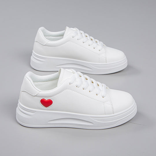 Damen Sneakers mit herzförmigem Akzent und bequemer Laufsohle EB
