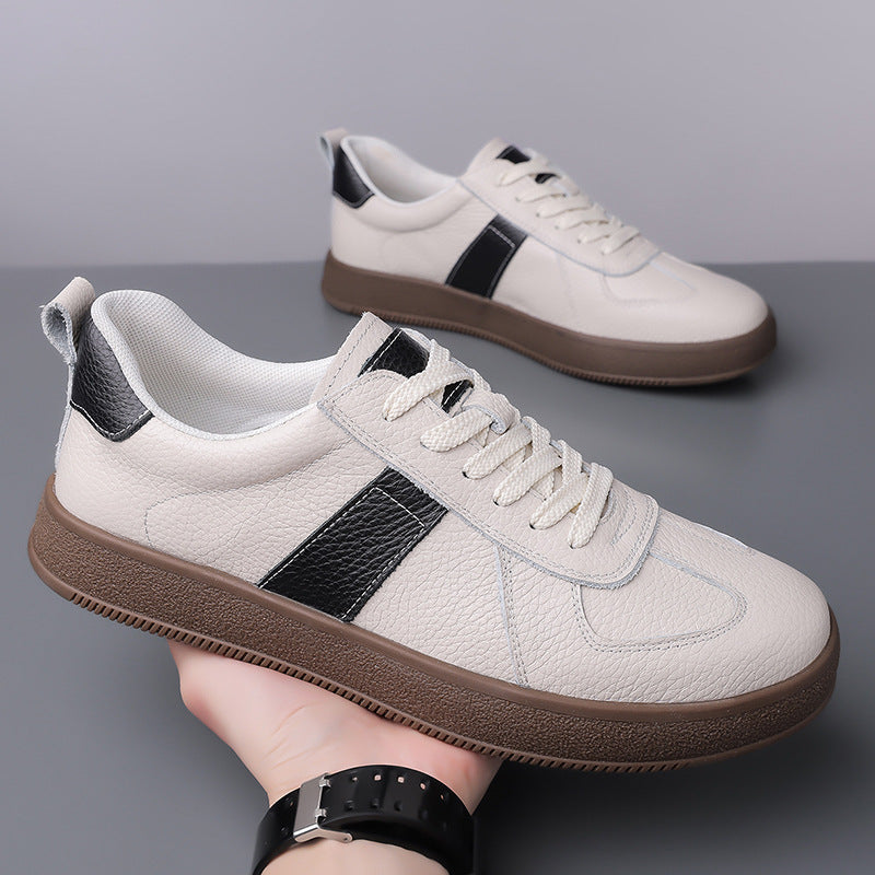 Damen Modische Sneakers aus hochwertigem Leder mit elegantem Design und rutschfester Sohle EB