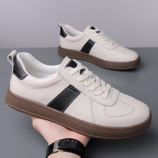 Damen Modische Sneakers aus hochwertigem Leder mit elegantem Design und rutschfester Sohle EB
