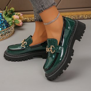 Damen komfortable Loafers mit schickem Metallaczent EB