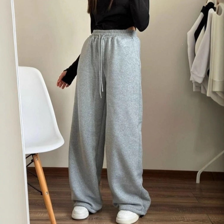 Unisex nan locker fallende Loungehose mit elastischem Kordelbund, Eingrifftaschen und geradem Bein EB