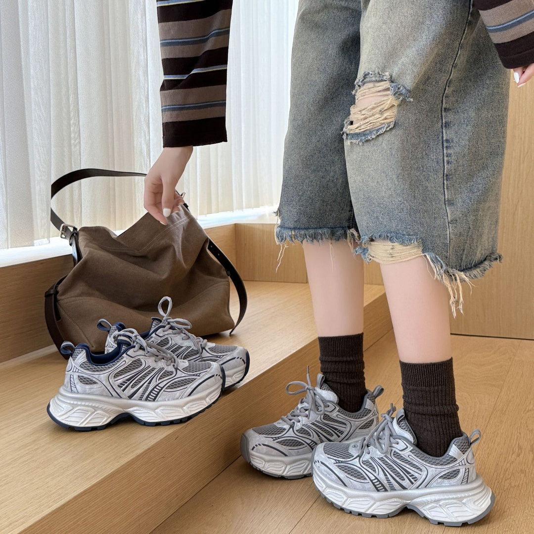 Damen Sportliche Lauf-Sneaker mit atmungsaktiver Mesh-Oberfläche und stabilem Dämpfungssystem EB