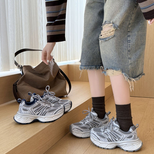 Damen Sportliche Lauf-Sneaker mit atmungsaktiver Mesh-Oberfläche und stabilem Dämpfungssystem EB