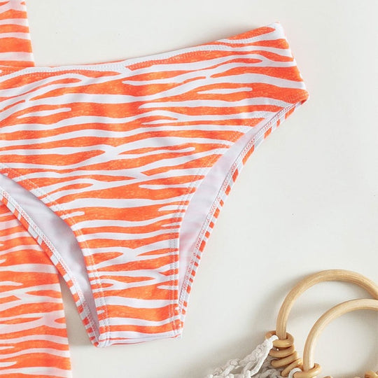 Damen Buntes Crop-Top und Rock Set EB