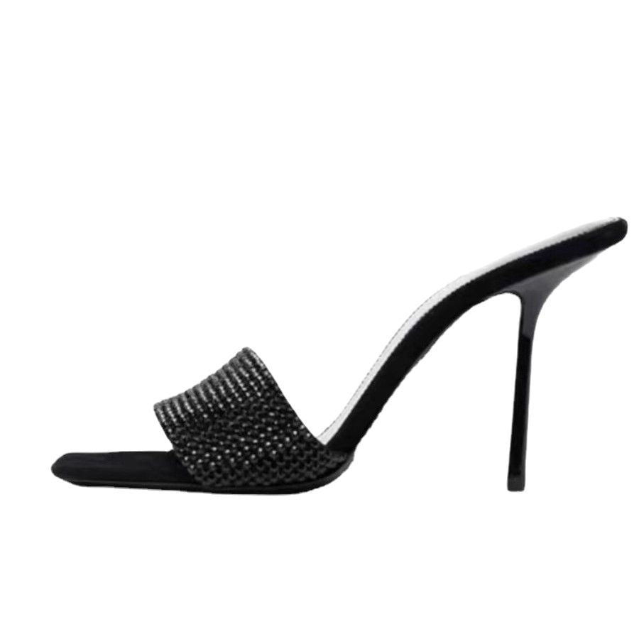 Damen Glitzernde Stiletto Mules EB