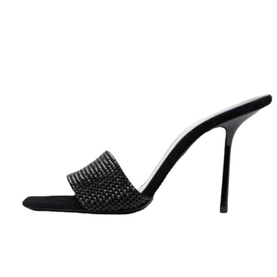 Damen Glitzernde Stiletto Mules EB