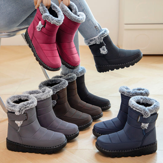 Damen Isolierte Winterstiefel mit weichem Innenfutter und praktischen Schnallen EB