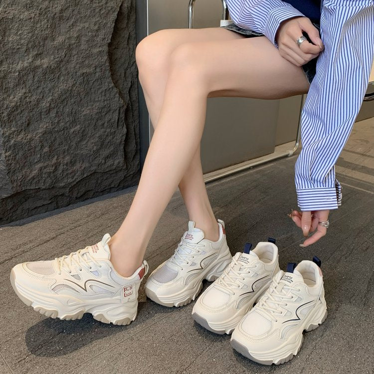 Damen sportliche Sneaker mit atmungsaktiver Mesh-Konstruktion und modischem Design EB