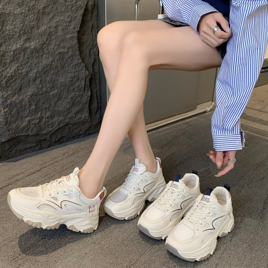 Damen sportliche Sneaker mit atmungsaktiver Mesh-Konstruktion und modischem Design EB